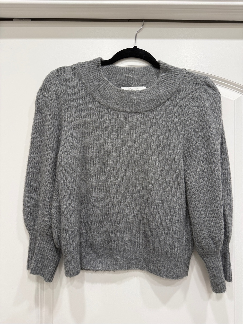 Everyday Heather Gray Ribbed Crewneck Sweater